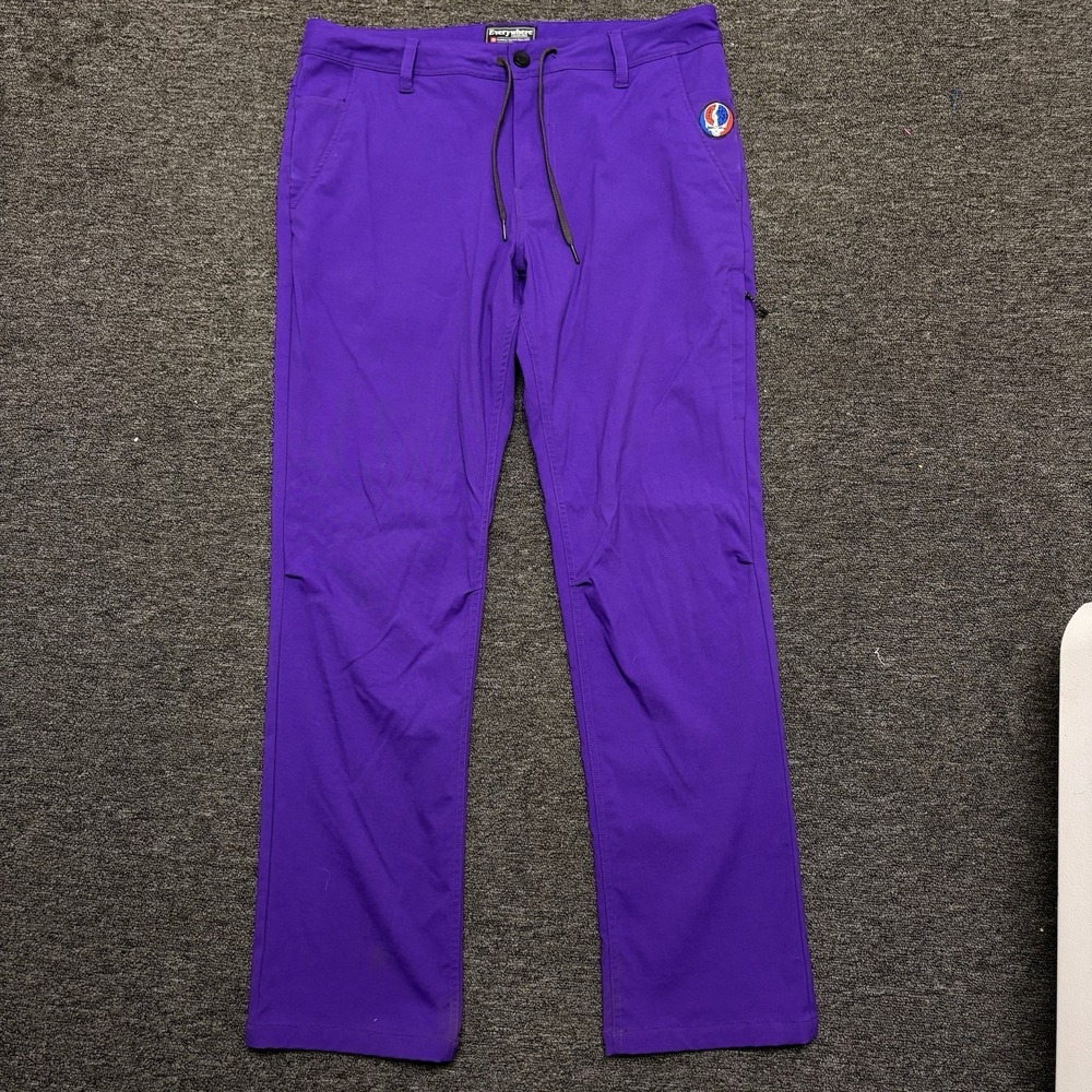 686 Everywhere  Relaxed Grateful Dead LIMITED EDITION Pants Purple Stretch 34x32